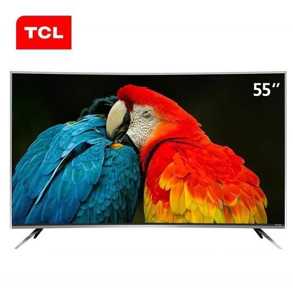 TCL 55-inch 4K curved surface HDR metal frame 64-bit 30-core android smart LED LCD TV hot new products free of shipping!