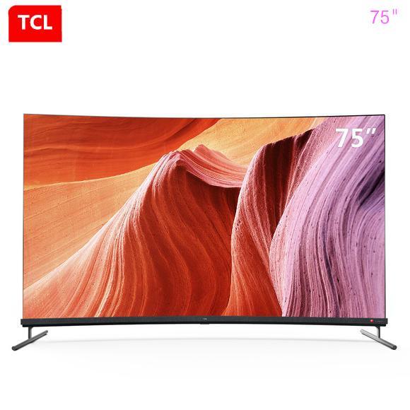 TCL 75-inch Curved surface 4K full screen full scene AI service, hot new product for artificial intelligence TV free shipping!