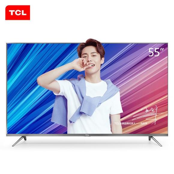 TCL 55-inch 4K ultra-thin 64-bit 30-core HDR intelligent LED LCD ultra-high-definition flat-panel TV hot new free shipping