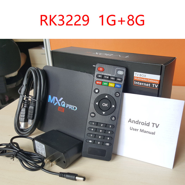 Top Selling RK3229 TV BOX MXQ PRO 4K 1g 8g Android 7.1 Tv Box Mxq Pro 4k Download User Manual For Android Smart tv Box