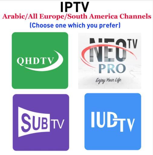 IUDTV IPTV QHDTV Subtv NEOTV PRO H265 1 year Subscription Android tv box APK m3u Smart tv Arabic France SeTV for M3U MAG254 Android Smart TV