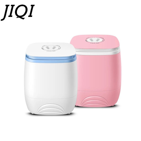 JIQI Electric Mini Clothes Washing Machine Top Loading Semi-automatic 2.0kg Garment Washer+1.5kg Dryer Single Tub Cloth Drying