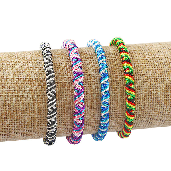 20pcs Ethnic Round Colorful Braid Silk Cord Friendship Bracelets/Handmade Bracelet/Bangle Fashion Gift