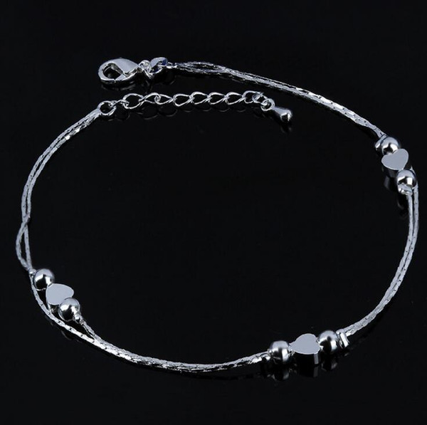 Anklets Europe And The United States Simple Stars Silver Plated Anklets Silver Jewelry Retro Style Factory Price Wholesale