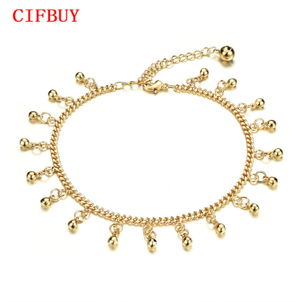 Woman's Bell Pendant Anklets Classical Gold Color Cute Women Fashion Jewelry Ankle Bracelet Cheap Price KZ737