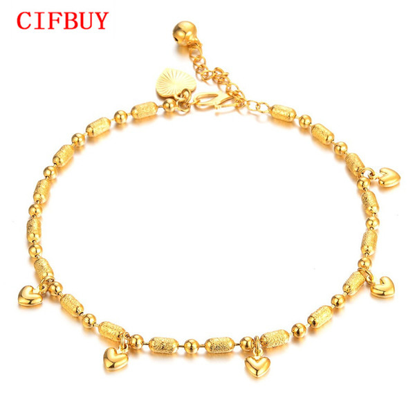 CIFBUY Fashion Handmade Foot Chain Charming Lady's Sexy Europe Style Anklets Gold Color Metal Adjustable Ankle Chains 725