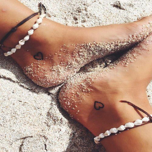 Cute Conch Anklet For Women 2019 Summer  Jewelry Accessories Geometric Handmade Knot Cotton Rope Foot Chains 2 Pieces Wholesale