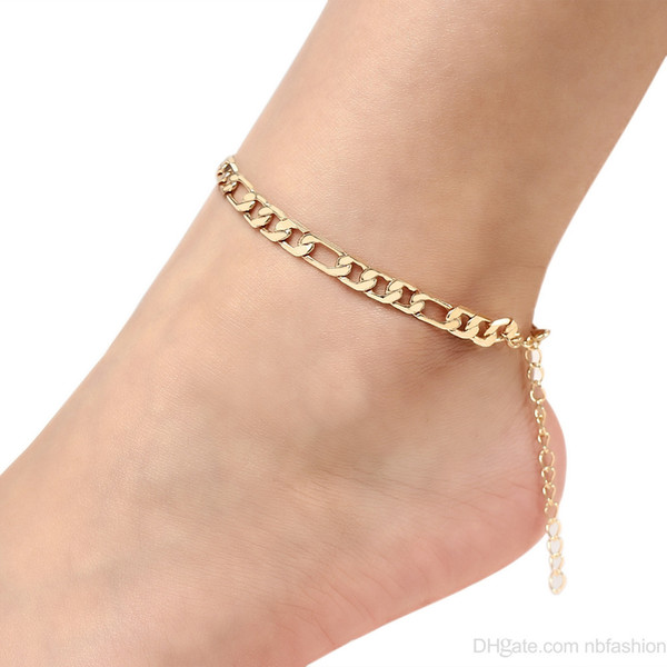 New Arrivals High quality 14K Gold Plated Anklet Silver Bracelet European Fashion jewelry Factory direct wholesale