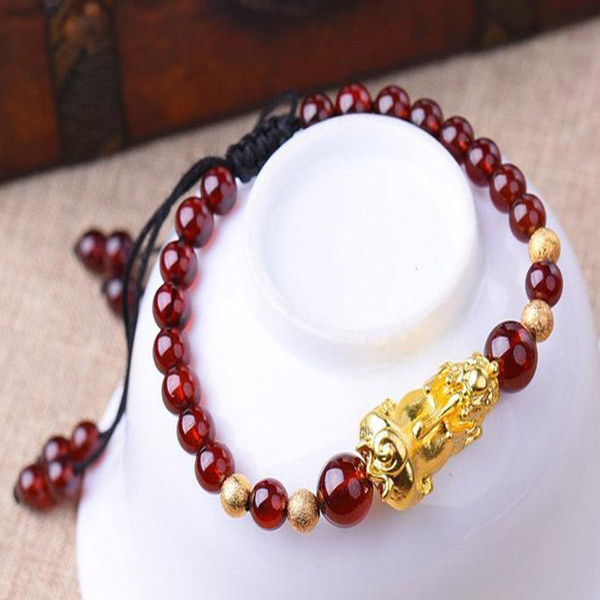 2018 New Brand High Quality Natural Garnet Tranfer Bracelet Retro Auspicious Rope Fashion Classical Women Jewelry Best Gift