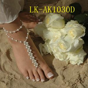 NEW HANDMADE beach wedding barefoot sandals,Elastic bridal foot jewelry VARIOUS COLORS dress up your feet 30pcs/lot