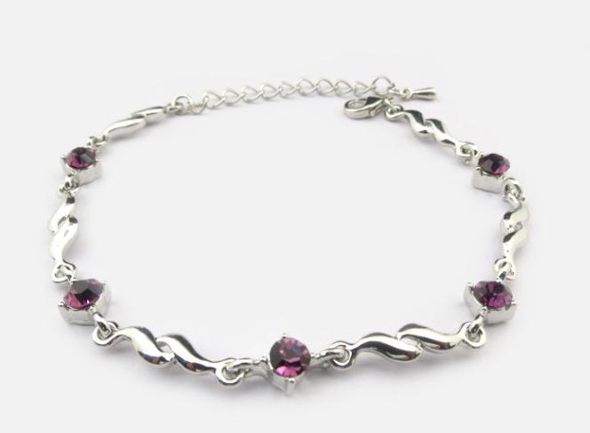 Colorful Shining crystal bracelet For Women Gifts Silver anklet bell claw foot chain silver jewelry MG2