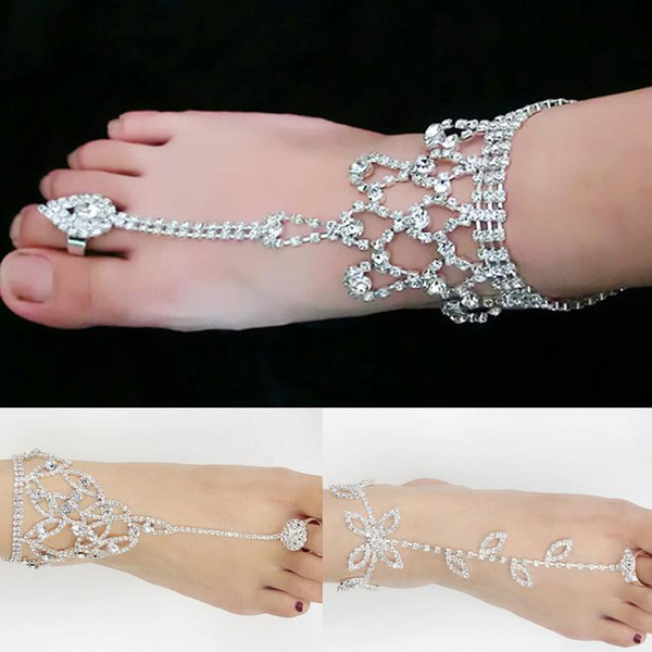 Bride Decoration Wedding Anklets Bride Decoration Hot Wedding High-grade Diamond Ornament Anklets Fashion Wedding Beautiful and Elegan