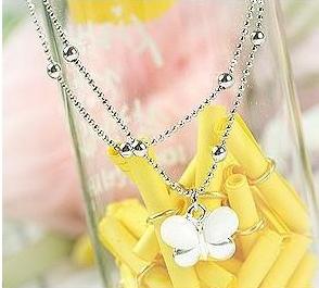 Factory price Double ball chain shell butterfly anklet chain anklet jewelry for women Summner gifts ZS2