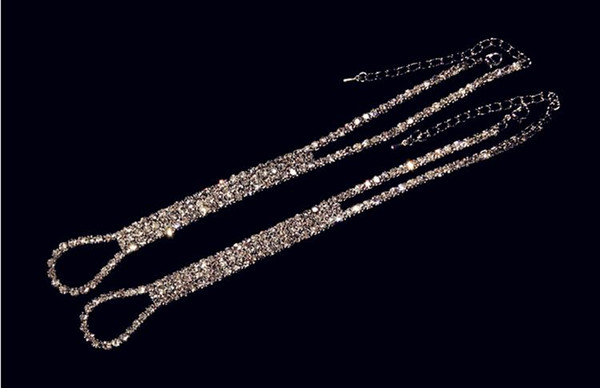 Best Fashion Shining Crystals Beach Barefoot Sandals Beach Wedding Accessories Body Jewelry Free Shipping Wholesale barefoot DHL free