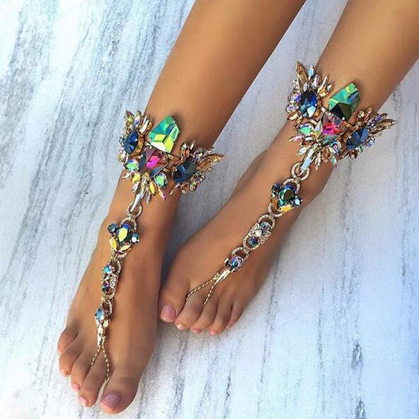 Factory Outlet Lady alloy diamond exaggerated anklet boutique punk series explosion burst fashion wholesale hot necklace