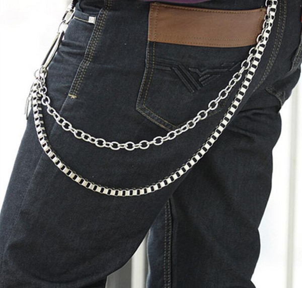 New pants chain male waist chain Punk style trousers chain link Rock hip-hop jeans waist chain belly chain