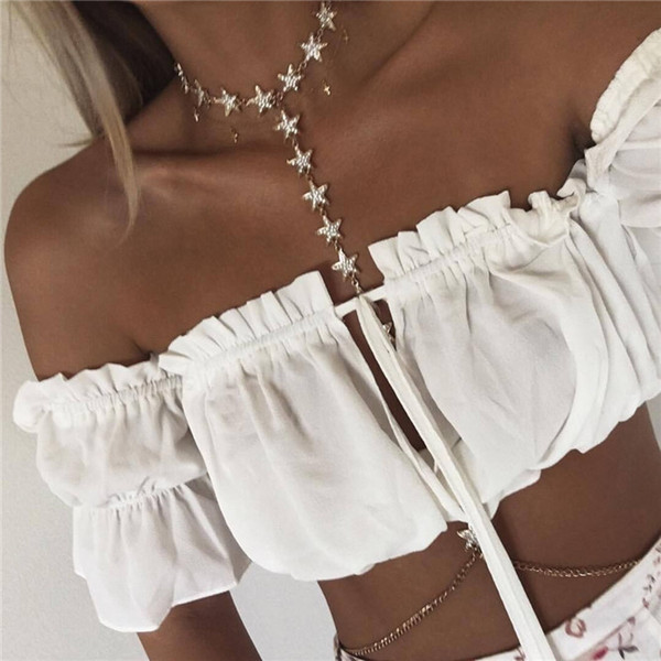 Flash star body chain personality fashion women bikini accessories Flash star body chain personality fashion women bikini accessories Two co