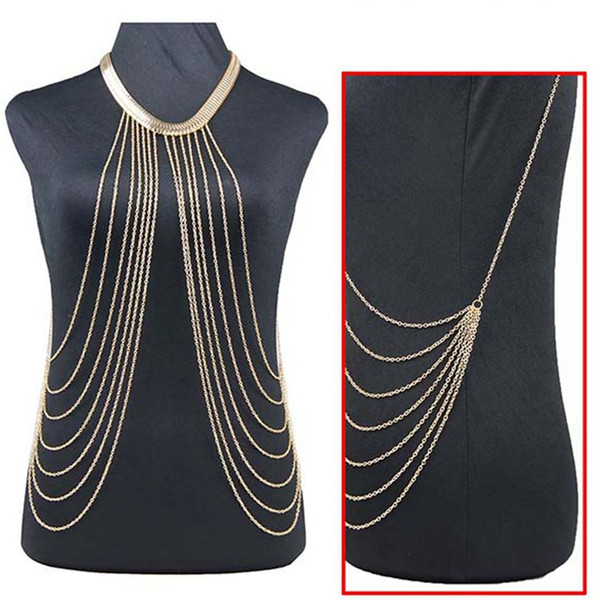 2018 factory direct female jewelry Europe and the United States foreign trade sales body chain bikini tassel body chain necklace