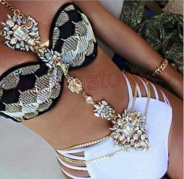 Summer Body Chain Luxury Chunky Body Chain Women Flower Necklace & pendant Maxi Femme Statement jewelry