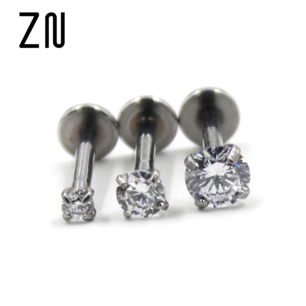 2PCS Surgical Stainless Steel Eyebrow Nose Lip Captive Bead Ring Tongue Piercing Tragus Cartilage Earring Body Jewelry