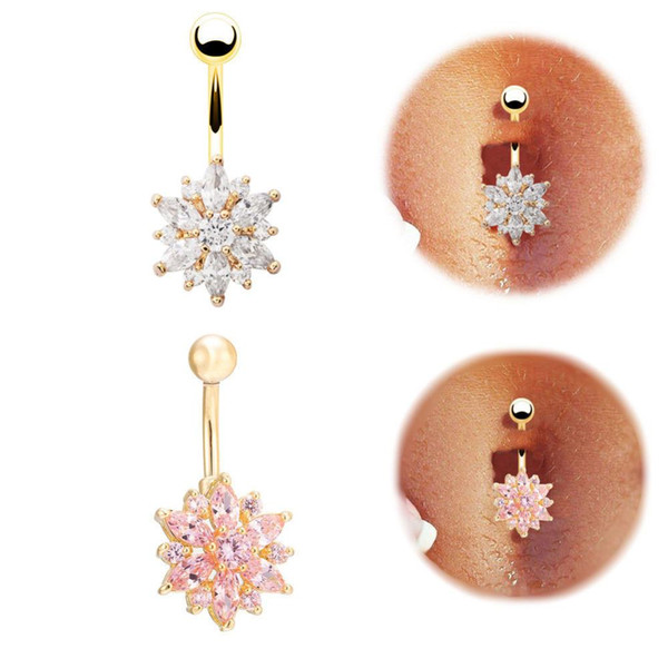 High quality Medical Steel Crystal Rhinestone Belly Button Ring Dangle Navel Body Jewelry Piercings Tassel Free shipping