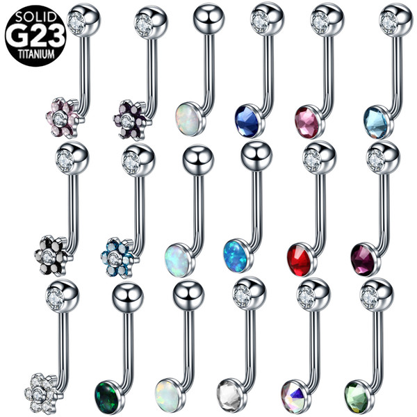 1PC G23 Titanium Crystal Gem Christina Vertical Hood Piercings Lip Rings Sexy Vagina Piercings Genital Piercing VCH Body Jewelry