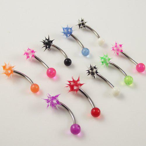 Wholesale-OP-100pcs Eyebrow ring mixed colors body piercing jewelry with ball