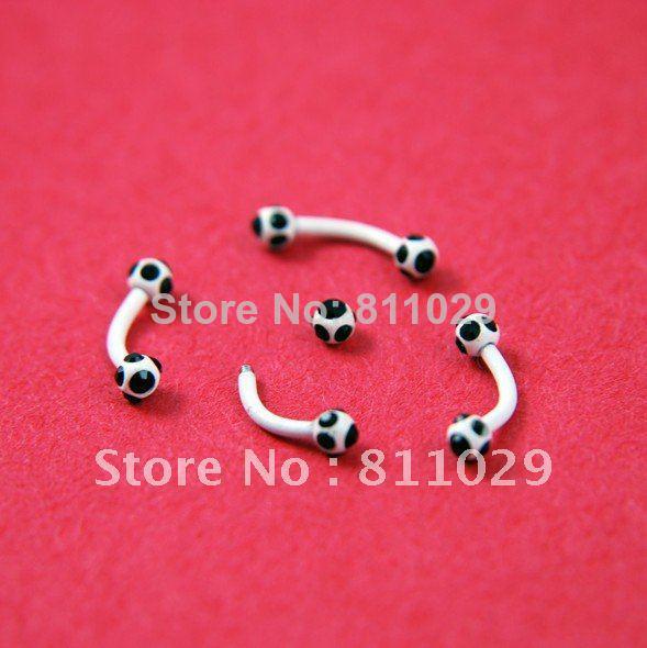 Wholesale-OP-free shipping Hot Fashion Charm Gauges 30pcs 16G 3mm 316L surgical Stainless Steel plated gem many stones eyebrow ring