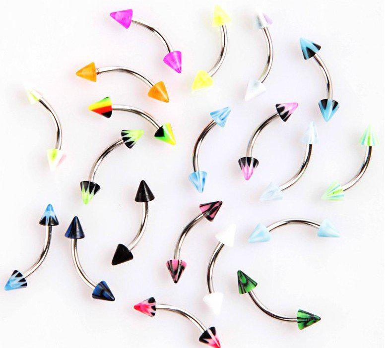 Wholesale-OP-free shipping fashion 20pcs cone/cone eyebrow studs