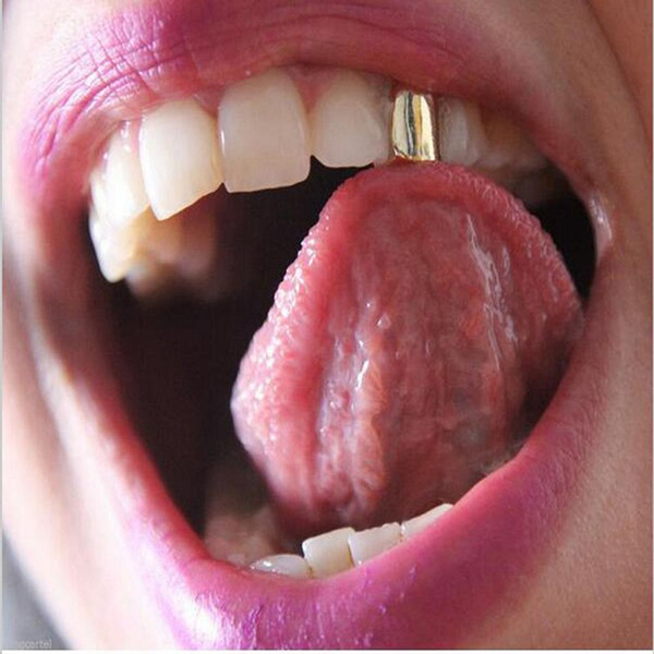 Metal Tooth Grillz Silver Color single Dental Grillz Top Bottom Hiphop Teeth Caps Body Jewelry for Women Men Fashion Vampire Cosplay Accesso