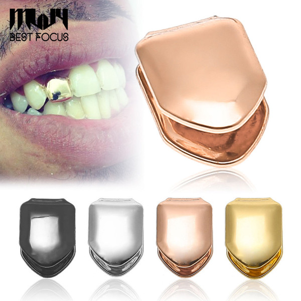 Single Tooth Braces Tooth Caps Fashion Hip Hop Jewelry Dental Grills Female Body Charming Jewelry 1.2*0.8cm