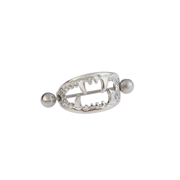 Fashionable and exquisite popular zombie tooth breast ring umbilical accessories