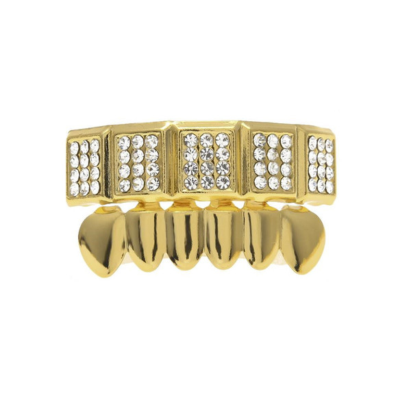 Fashion Design Man's Dental Grills Hip Hop Accessories Gold Plated Teeth Party Gift Brand Grillz Luxury Tooth Jewelry