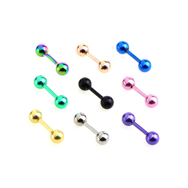 Punk Crystal Cubic Zirconia Lip Ring Steel Ear Earring Studs Internal Thread Prong Gem 16G Tragus Helix Labret Piercing Bar Body Jewelry