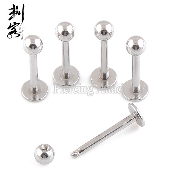 Surgical Steel Lip Piercing 16 Gauge Labret Ring Lot of 100pcs Free Shipping