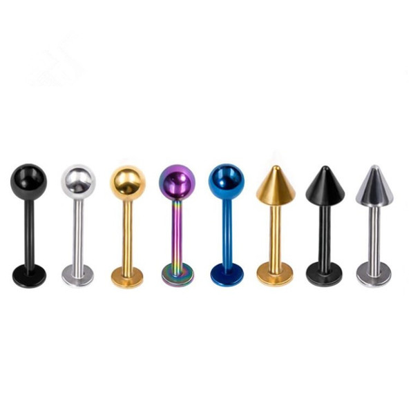 Tapered /Ball Spike Stainless Steel Tragus Ear Piercing Lip Labret Rings Helix Earring Body Piercing Jewelry