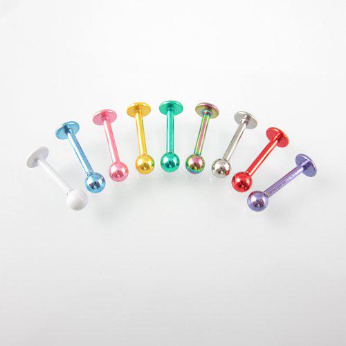 100pcs Mixed Color Labret Stud Globular Lip Ring 316L stainless steel Hot Sale Beautiful Body Jewelr