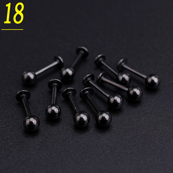 100pcs/set Black Stainless Steel Ear Taper And Plug Tetching Flesh Tunnel Ear Gauges Stretcher Expander Body Piercing Jewelry