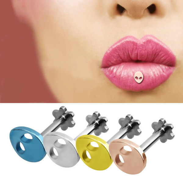 2019 Newest Stainless Steel Lip Tongue Ring Ear Rings earrings Body Piercing Jewelry Lip