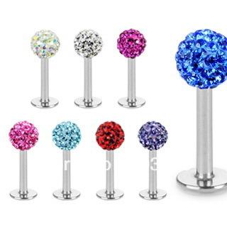 Labret Piercing Tongue Rings Labret Lip Rings Womens Labret Stud Lip Bars Body Piercing Jewelry 30PCS/LOT