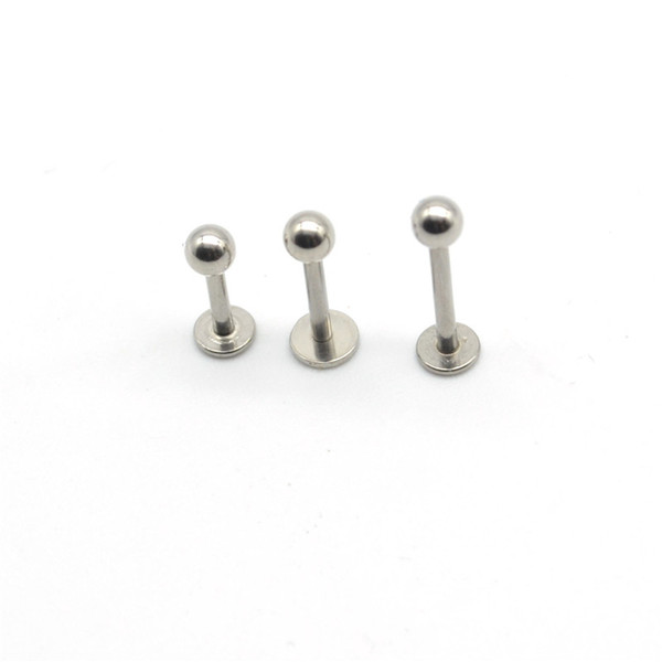 Labret Ring Lip Stud Bar Surgical Steel 16 Gauge Popular Body Jewelry Cartiliage Tragus Monroe Piercing Chin Helix Ball 16G