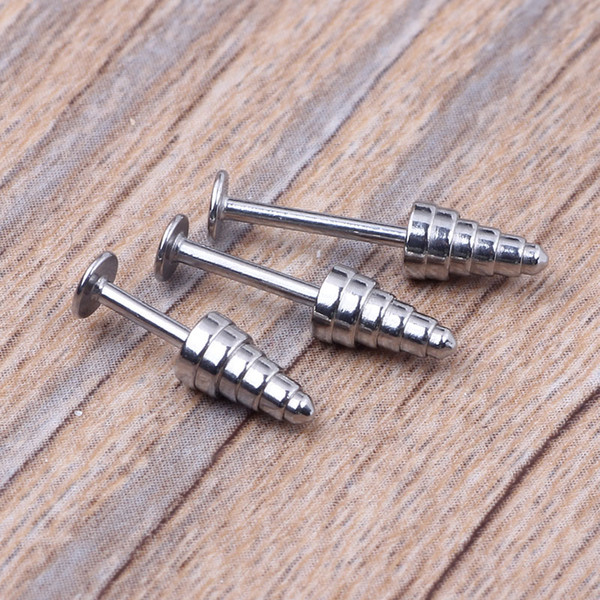 Wholesale 40pcs 6/8/10/12mm Stainless Steel Spike Lip Labret Ring Stud Bar Body Piercing Jewelry