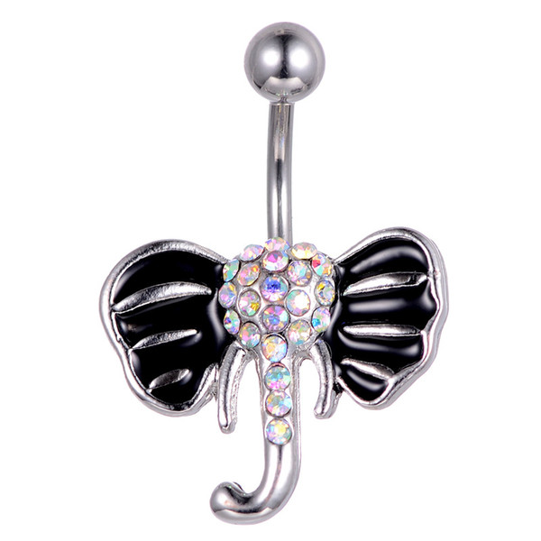 Surgical Steel Vintage Navels Cute Elephant Belly Button Ring Fashion Flower Octopus bowknot Body Piercing Navel Jewelry