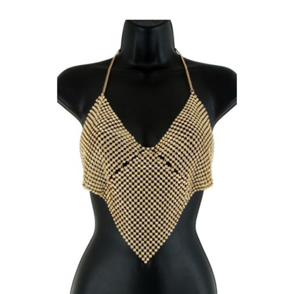 Women Nightclub Party Body Chain Jewelry Bikini Waist Gold Belly Beach Harness Slave Necklace 0426#30