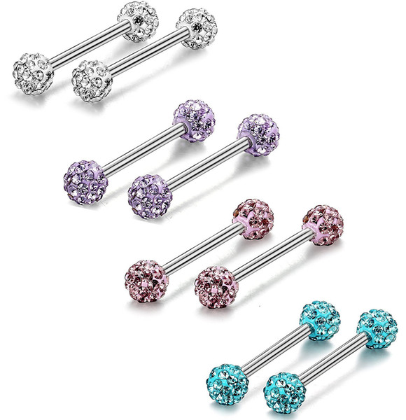 Europe and the United States selling stainless steel and diamond ring tongue tongue pin nails nose nail body piercing jewelry