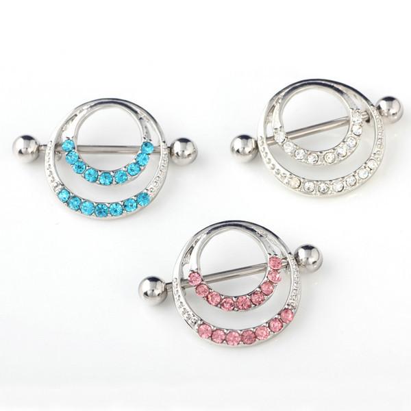 Mix colors Rhinestone Body Piercing Navel Belly Button Ring 316L allergic Medical for men and women C024