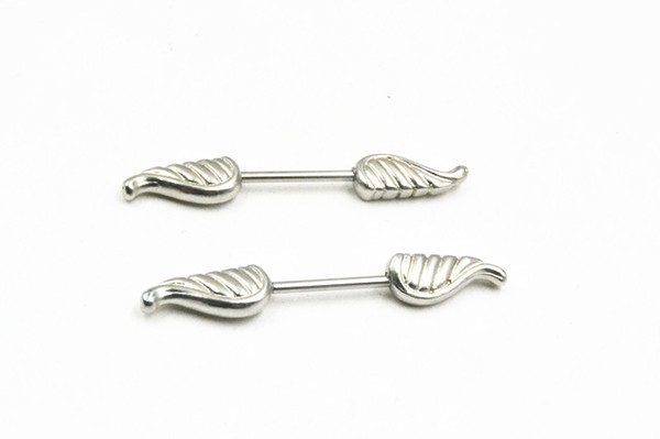 Lot 10pcs Wing Surgical Steel Nipple Shield Ring barbells Nipple Ring Sex Men/Women Nipple Piercing 14g~1.6mmx16mm