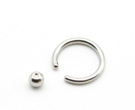 100pcs Surgical Steel BCR Ring Nose/Lip/Labret/Ear Rings Hoop 16gx6/8/10/12x3mm Body Piercing Jewelry