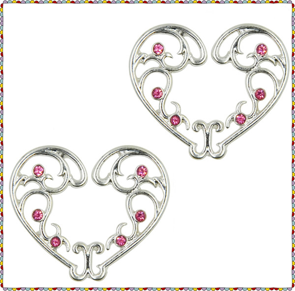 3 Pair Sexy Non Pierced Clip On Fake Nipple Ring pink diamond Body Jewelry Shield Cover Clamps Adult Sex Toy Piercing Adjustable Size