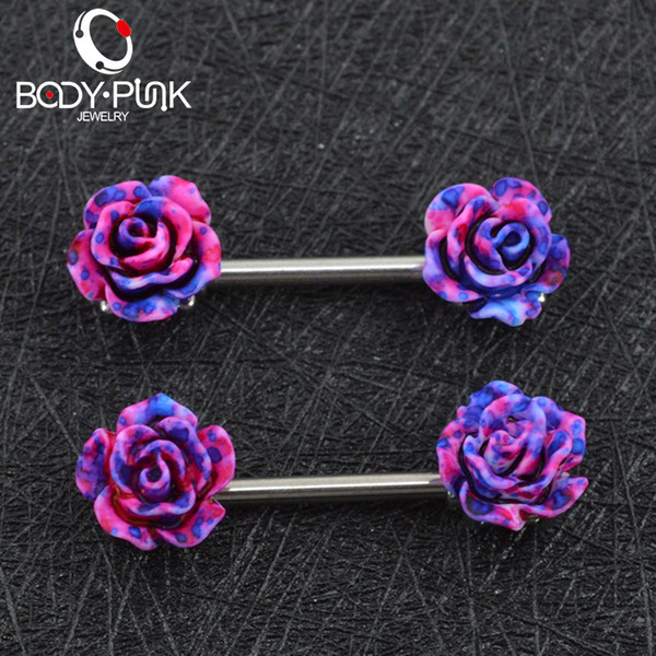 wholesale Wholesale 10 pairs/set Fresh Summer Nipple Barbell Piercing Sexy Bar Rings Jewelry Creative Punk Body Jewelry Women